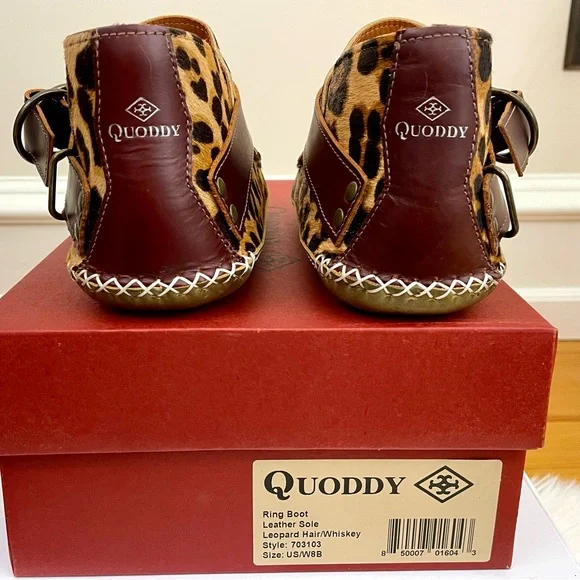 Quoddy Leopard Print Women's Shoes with Brown Accents - Picture 5 of 15
